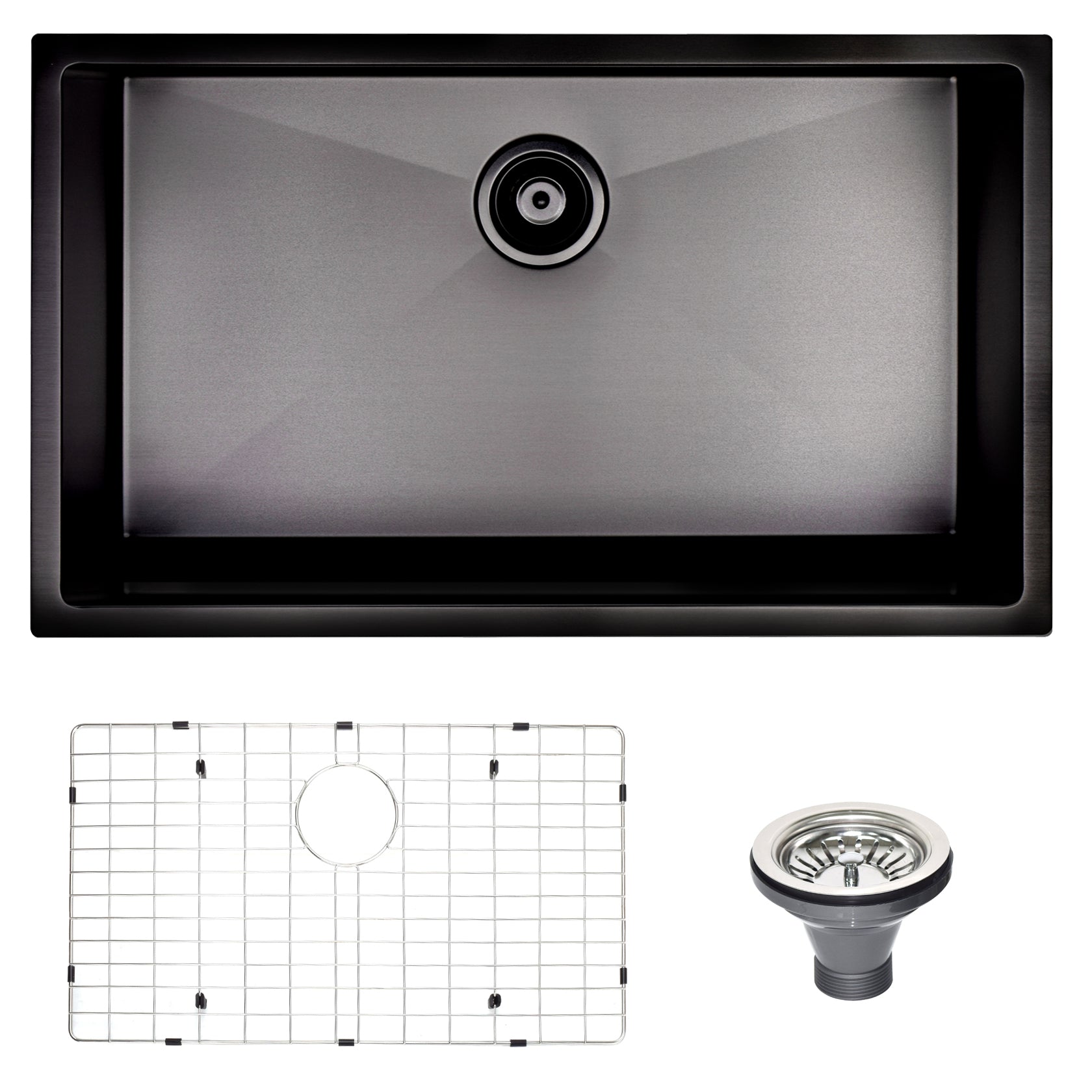 32" L X 18" W Undermount Kitchen Sink With Sink Grid