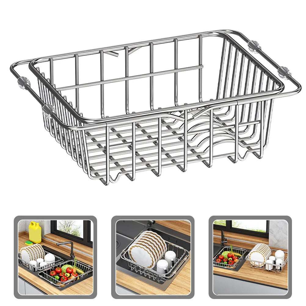 Expandable Dish Drainer Drying Rack Dish Drying Rack Stainless Steel Dish Drainer Rack