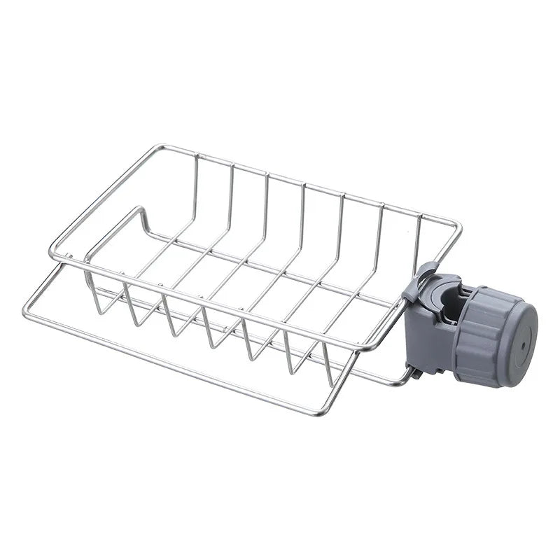 Kitchen Stainless Steel Sink Drain Rack Sponge Storage Faucet Holder Soap Drainer Towel Rack Shelf Organizer Kitchen Accessories