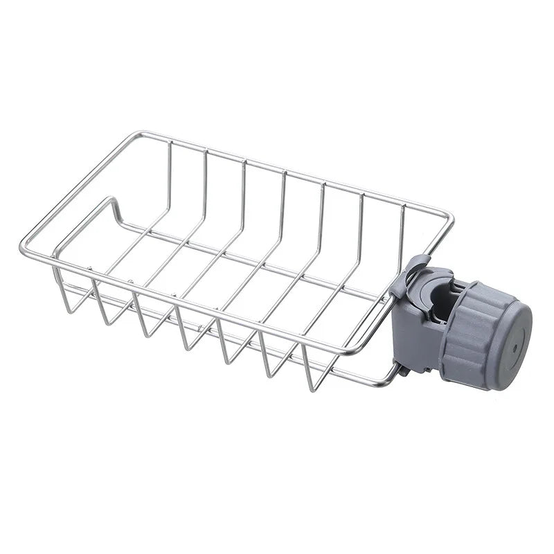 Kitchen Stainless Steel Sink Drain Rack Sponge Storage Faucet Holder Soap Drainer Towel Rack Shelf Organizer Kitchen Accessories