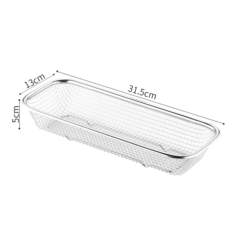 2 Pack Stainless Steel Utensils Holder Compact Dish Rack Chopsticks Spoons Drainer Basket Organizer