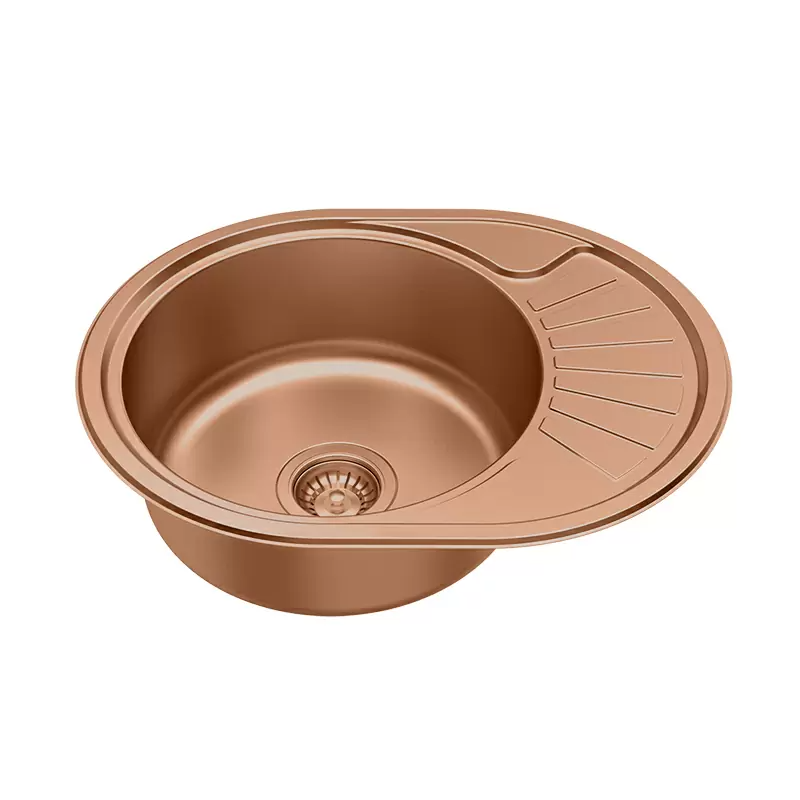 Durable Single Bowl Round Sinks for Kitchen Mounting