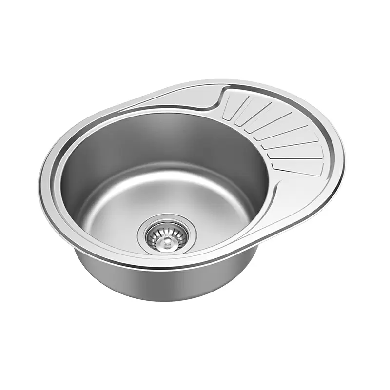 Durable Single Bowl Round Sinks for Kitchen Mounting