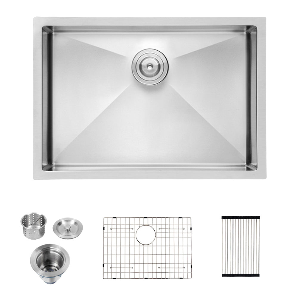 27 Inch Undermount Sink - 27"x18"x10" Undermount Stainless Steel Kitchen Sink 16 Gauge 10 Inch Deep Single Bowl Kitchen Sink Basin