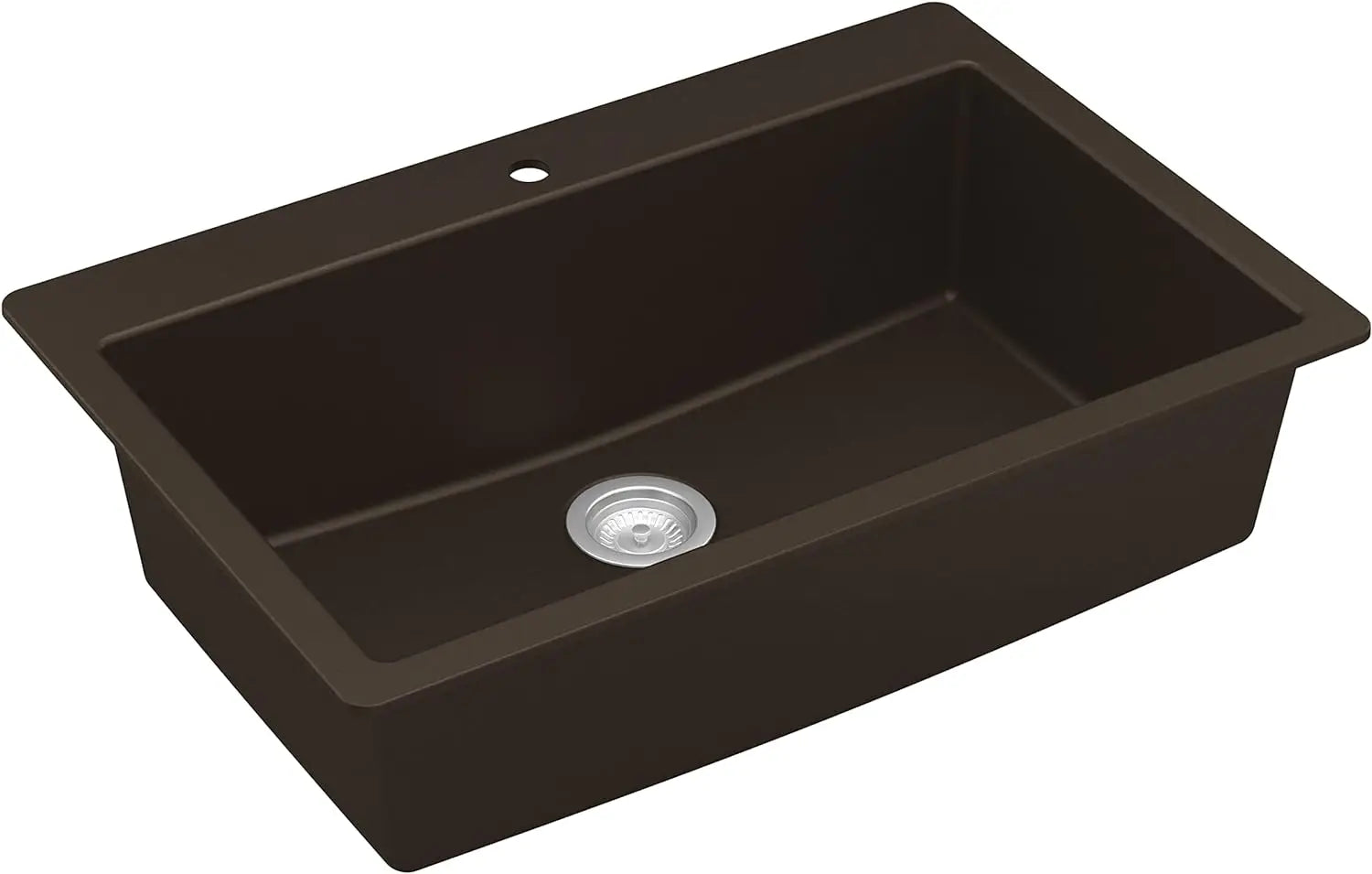 33 Inches Kitchen Sink, Top Mount Large Single Bowl Quartz Kitchen Sink